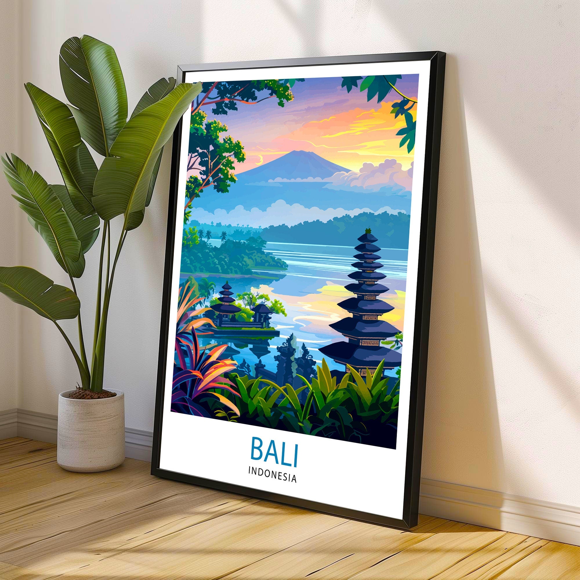 Bali Indonesia Travel Print Wall Decor Wall Art Bali Wall Hanging Home Décor Bali Gift Art Lovers Indonesia Art Lover Gift Print Art
