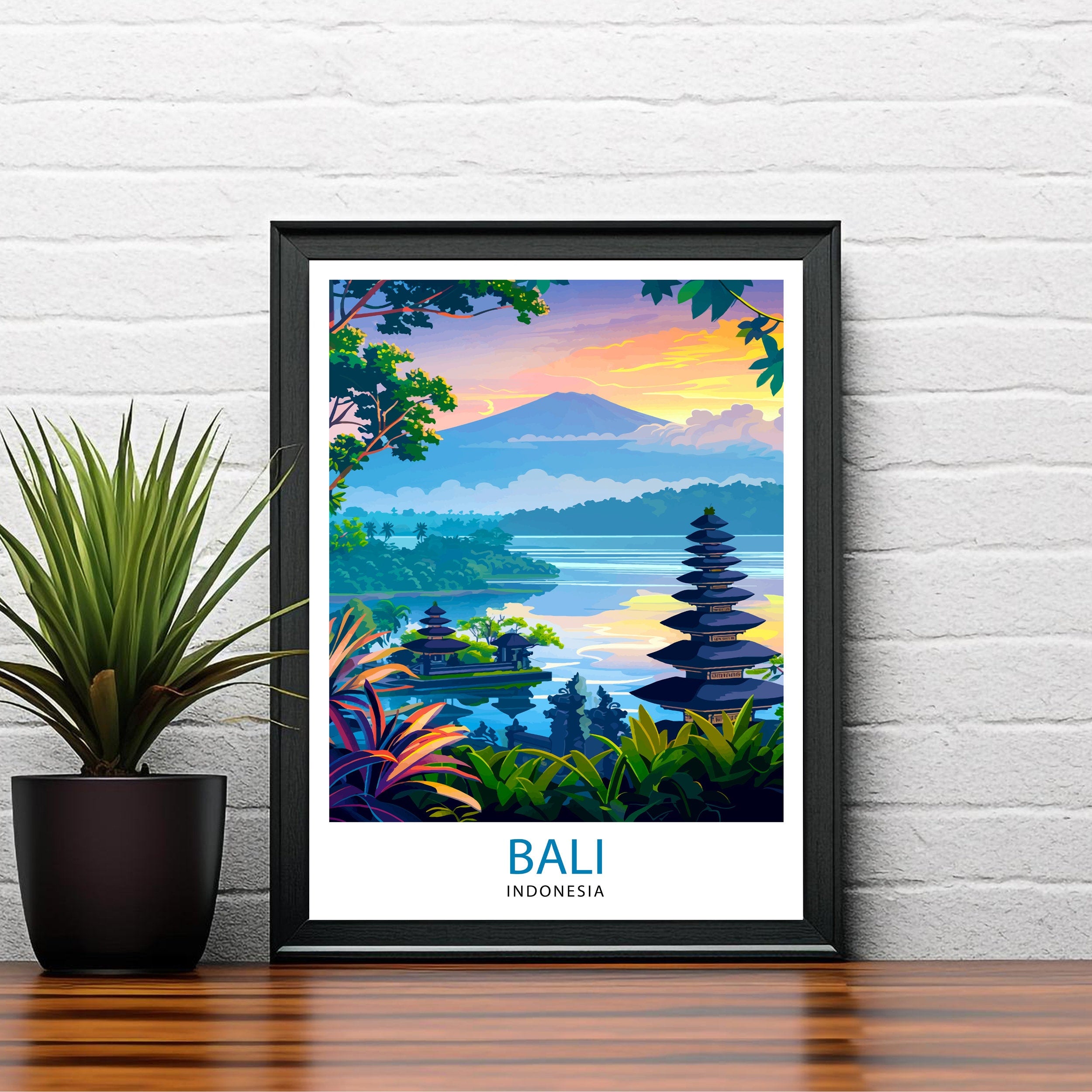 Bali Indonesia Travel Print Wall Decor Wall Art Bali Wall Hanging Home Décor Bali Gift Art Lovers Indonesia Art Lover Gift Print Art