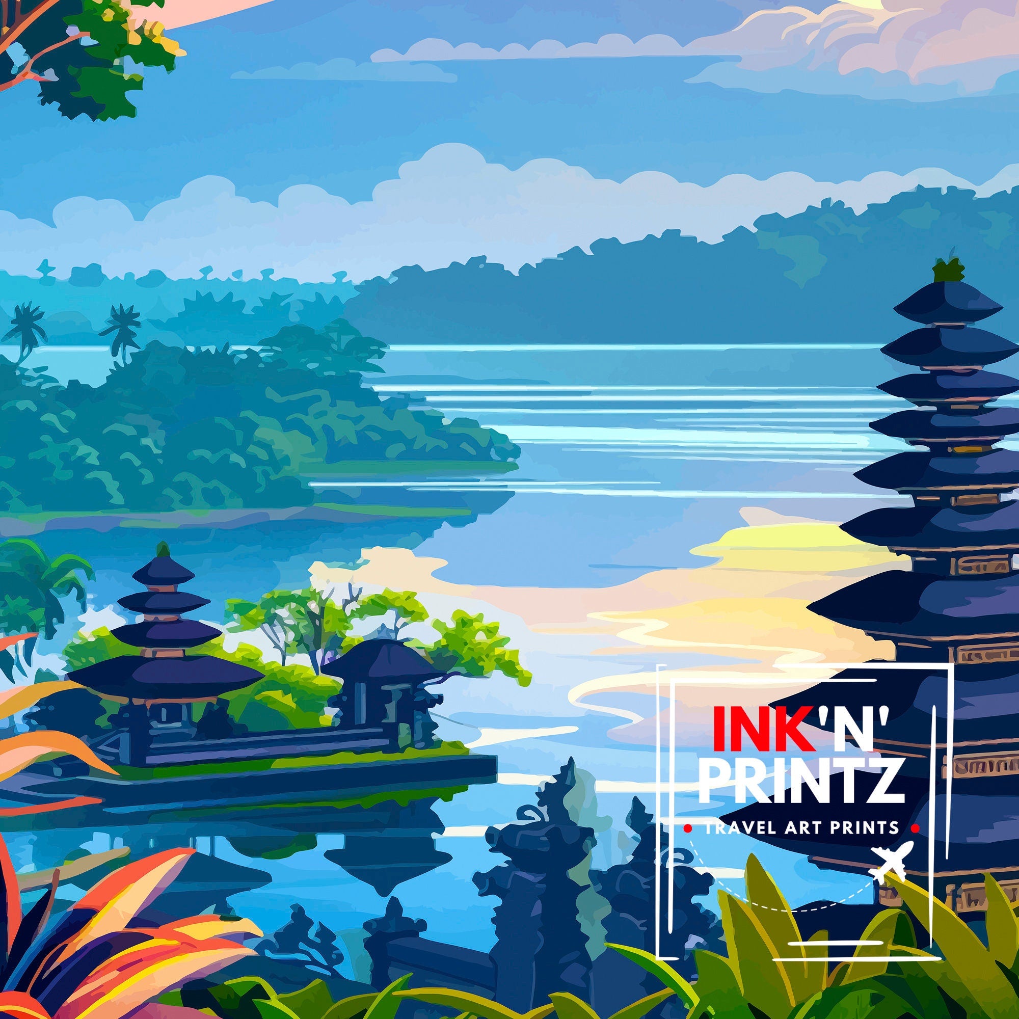 Bali Indonesia Travel Print Wall Decor Wall Art Bali Wall Hanging Home Décor Bali Gift Art Lovers Indonesia Art Lover Gift Print Art