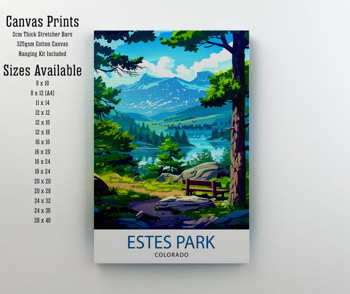 Estes Park Colorado Travel Print Wall Decor Wall Art Estes Park Wall Hanging Home Décor Estes Park Gift Art Lovers American Art Lover Gift