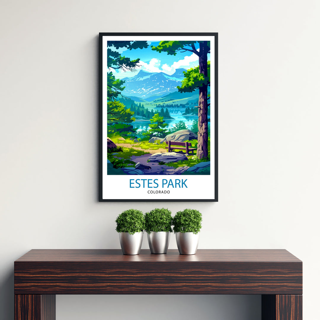 Estes Park Colorado Travel Print Wall Decor Wall Art Estes Park Wall Hanging Home Décor Estes Park Gift Art Lovers American Art Lover Gift