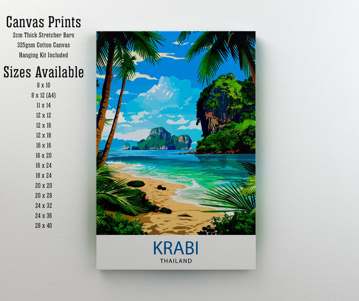 Krabi Thailand Travel Poster