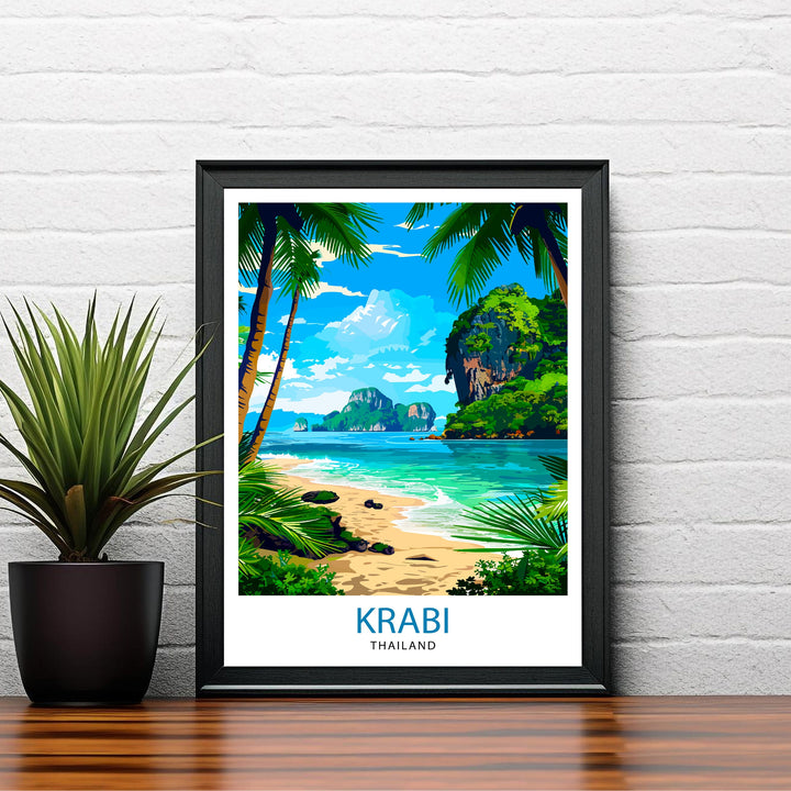 Krabi Thailand Travel Poster