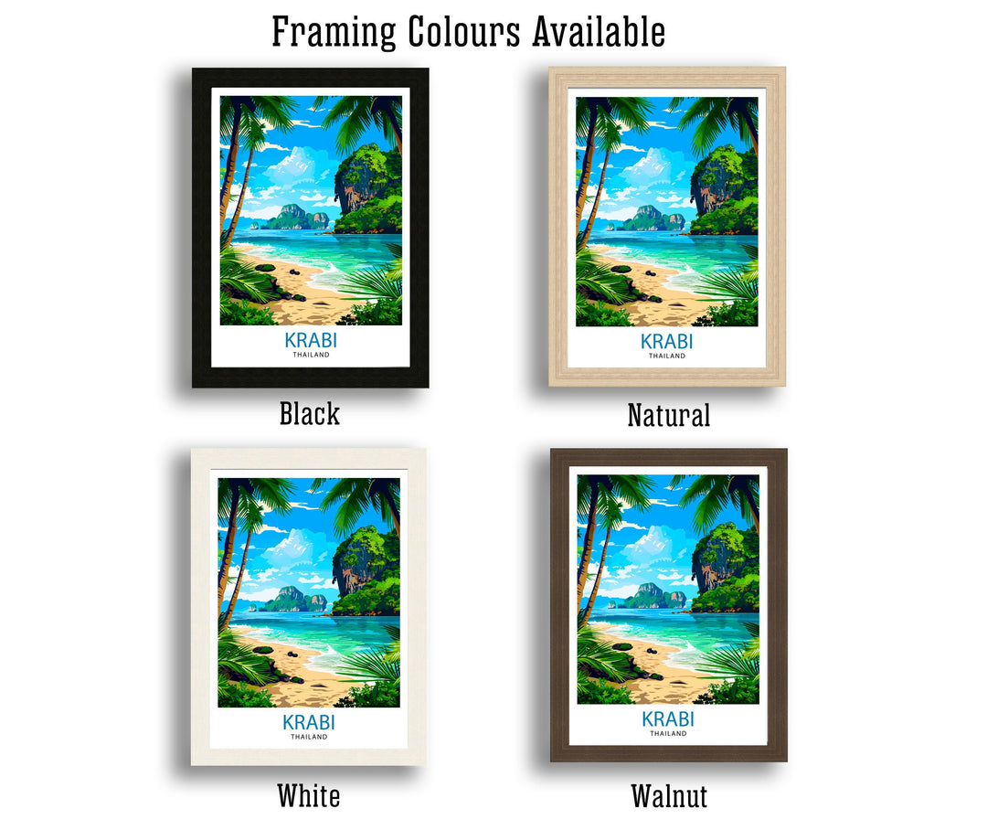 Krabi Thailand Travel Print Wall Decor Wall Art Krabi Wall Hanging Home Décor Krabi Gift Art Lovers Thai Art Lover Gift Print Art