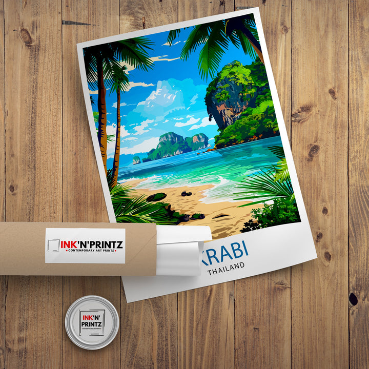 Krabi Thailand Travel Poster