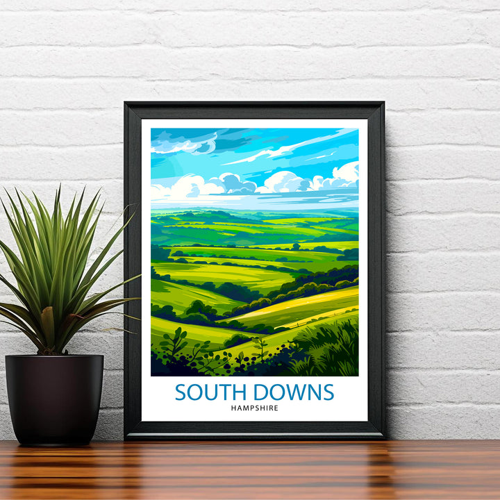 South Downs England Travel Print Wall Decor Wall Art South Downs Wall Hanging Home Décor South Downs Gift Art Lovers British Art Lover Gift