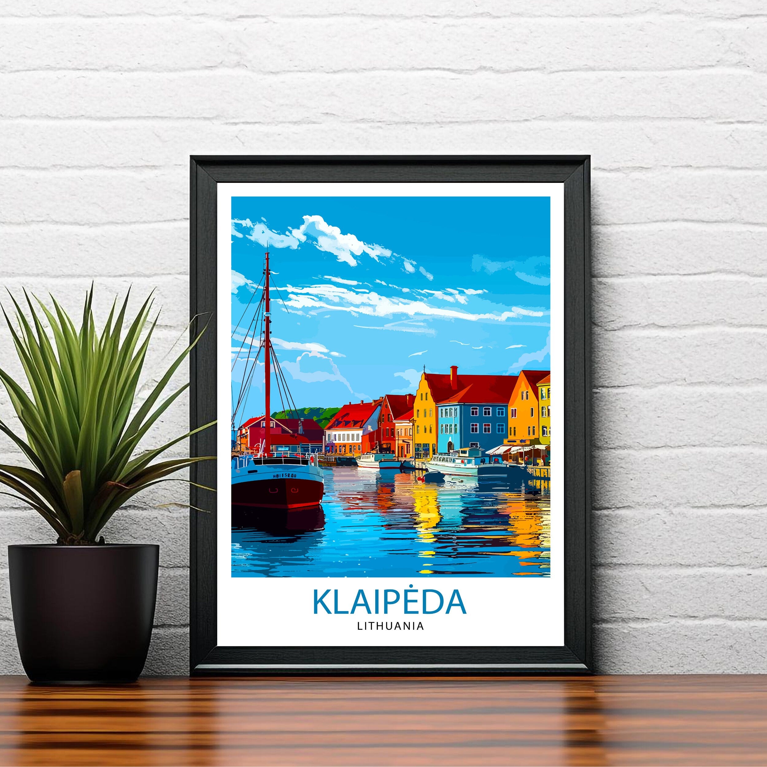 Klaipeda Lithuania Travel Print Wall Decor Wall Art Klaipeda Wall Hanging Home Décor Klaipeda Gift Art Lovers Lithuanian Art Lover