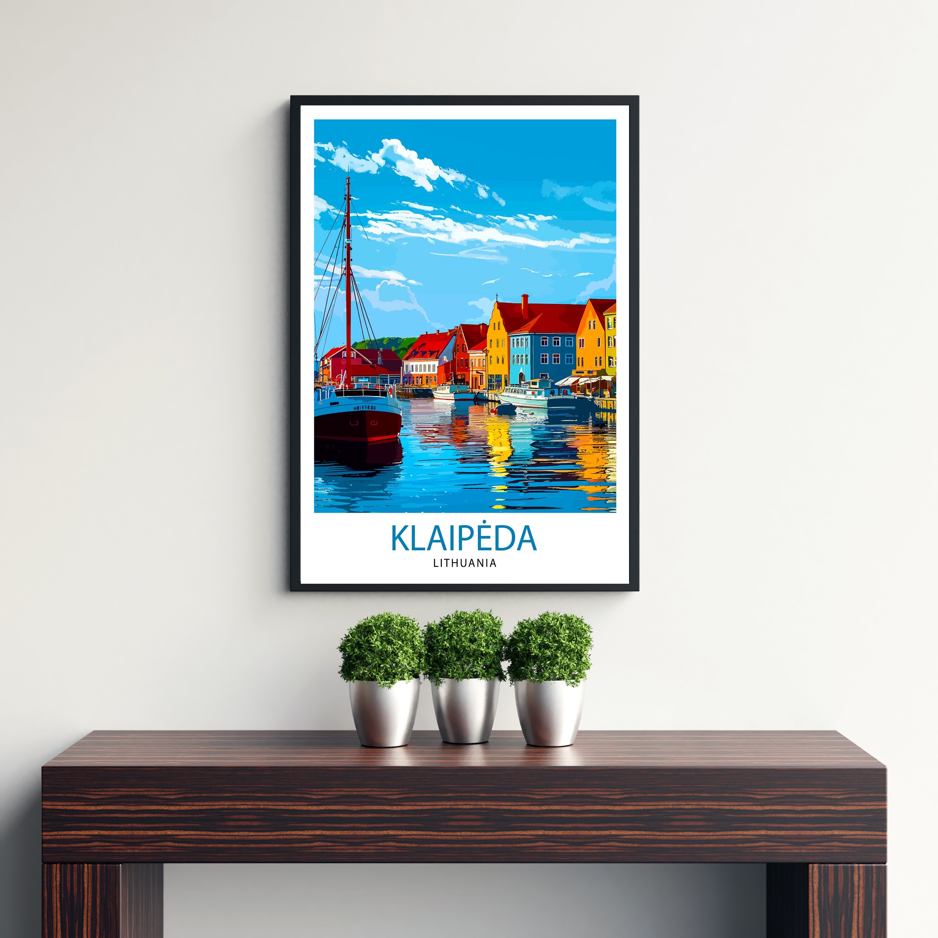 Klaipeda Lithuania Travel Print Wall Decor Wall Art Klaipeda Wall Hanging Home Décor Klaipeda Gift Art Lovers Lithuanian Art Lover