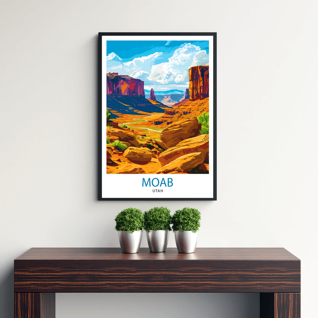 Moab Utah Travel Print Wall Decor Wall Art Moab Wall Hanging Home Décor Moab Gift Art Lovers Utah Art Lover Gift Print Art