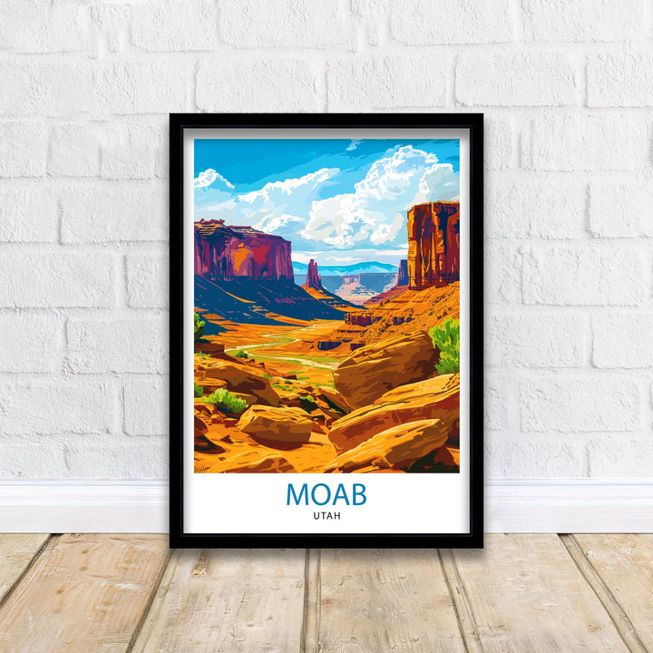 Moab Utah Travel Print Wall Decor Wall Art Moab Wall Hanging Home Décor Moab Gift Art Lovers Utah Art Lover Gift Print Art