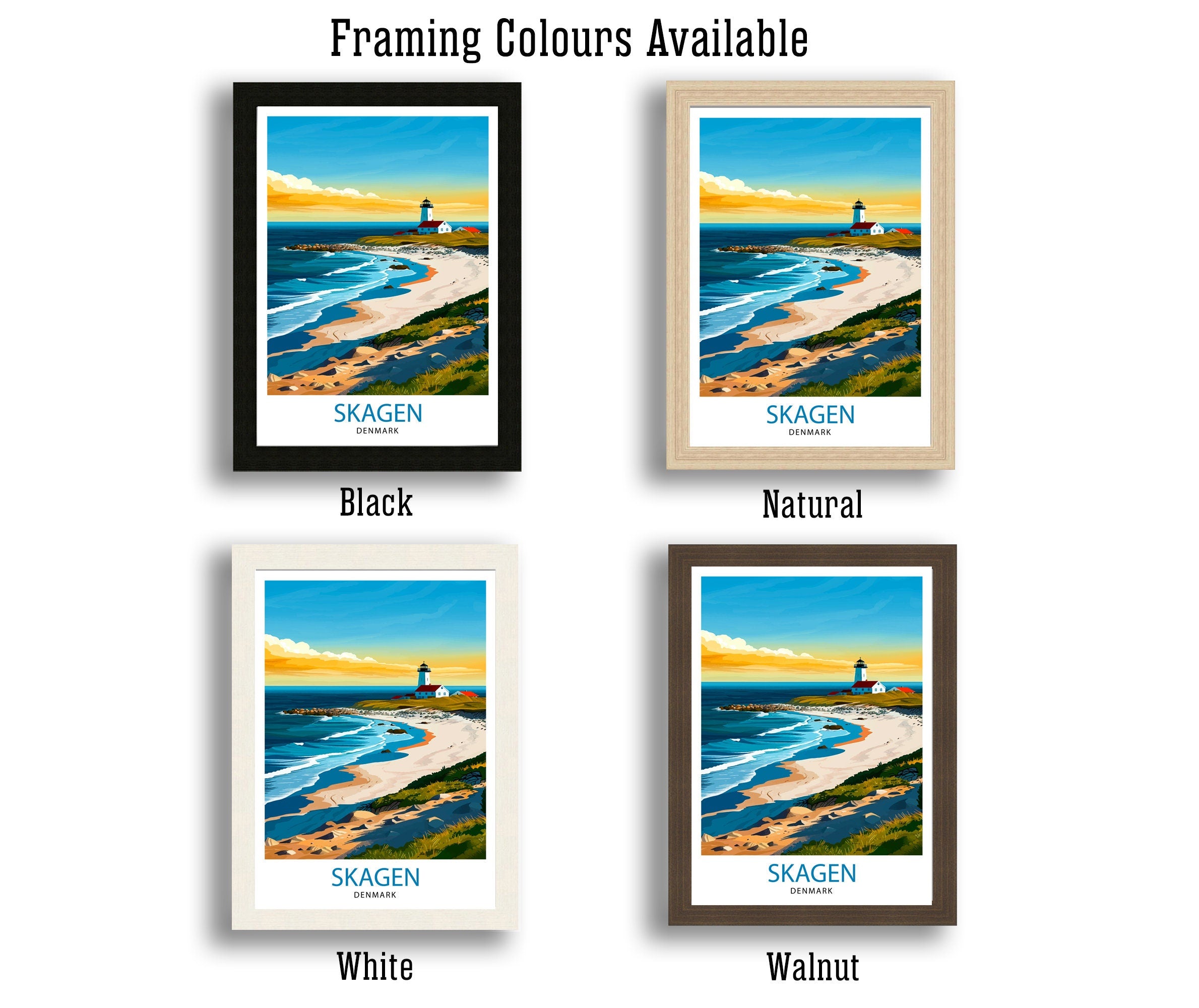 Skagen Denmark Travel Print Wall Decor Wall Art Skagen Wall Hanging Home Décor Skagen Gift Art Lovers Danish Art Lover Gift Print Art