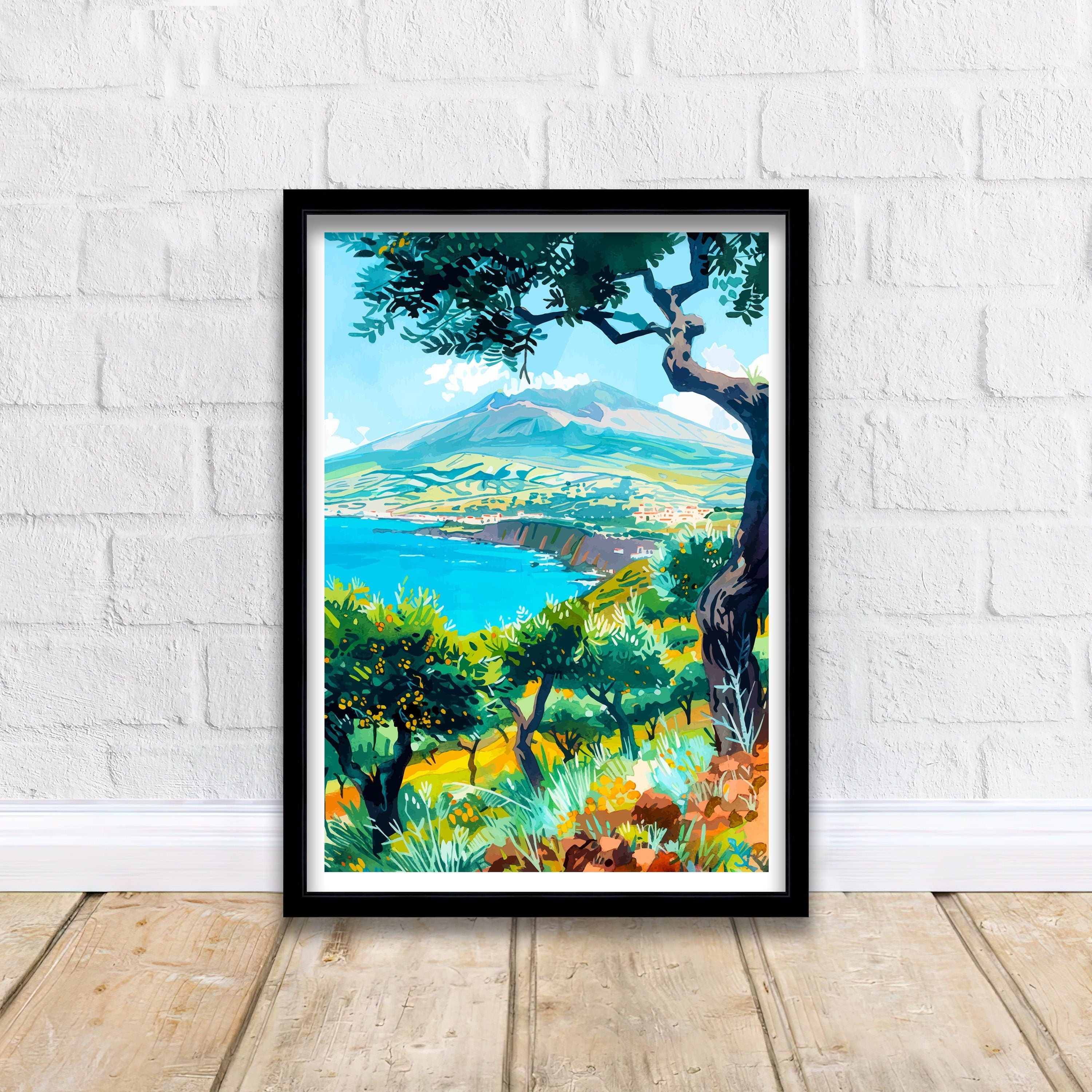 Sicily Travel Print Sicily Wall Decor Sicily Poster Sicily Art Print Sicily Wall Art Gift for Sicily Travel Sicily Home Decor