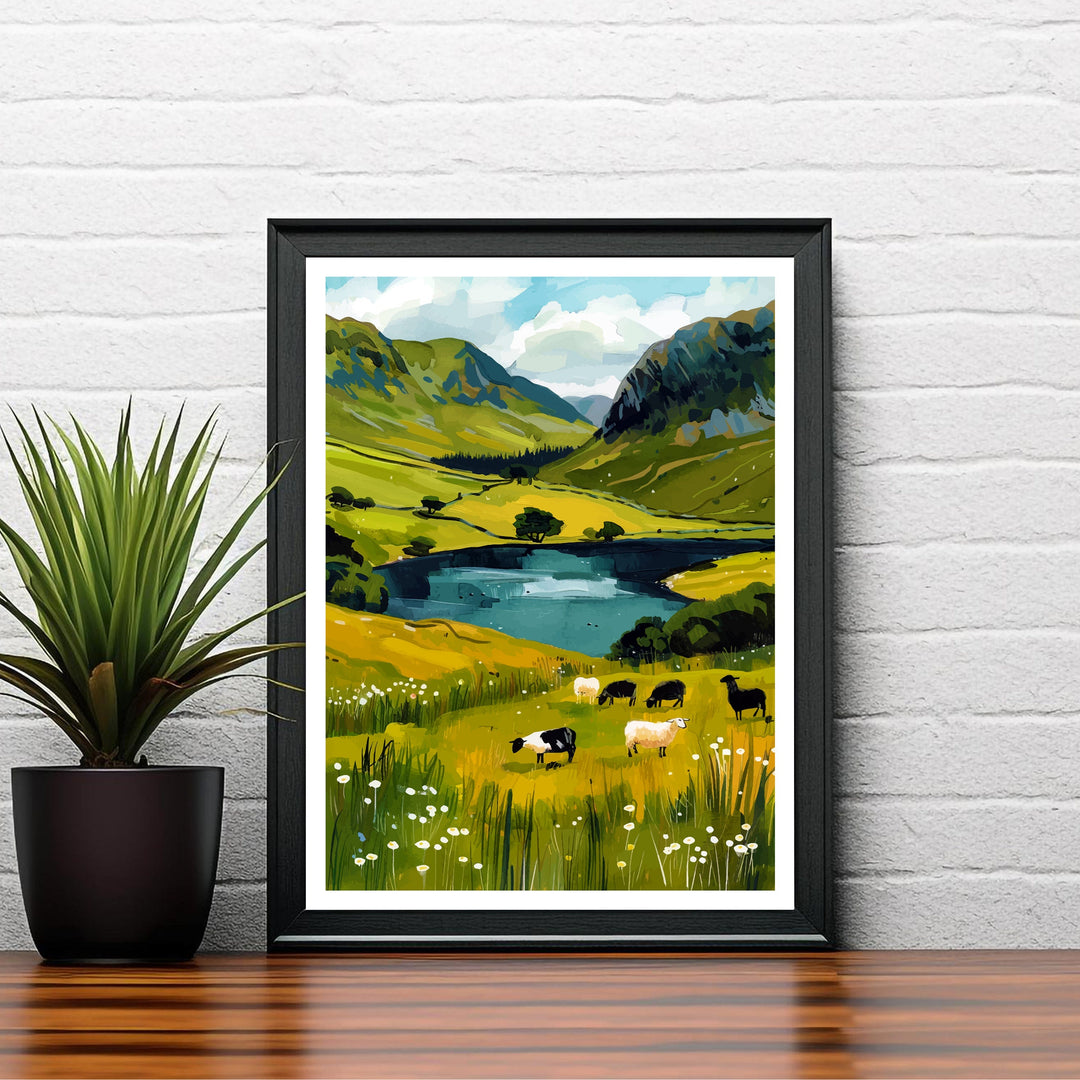 Cumbria Lake District Travel Print Wall Decor Wall Art Cumbria Wall Hanging Home Décor Cumbria Gift Art Lovers UK Art Lover Gift Print Art