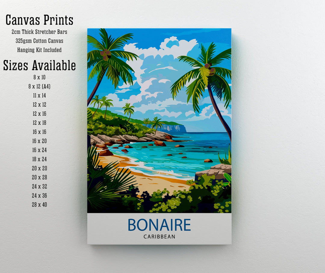 Bonaire Caribbean Travel Poster