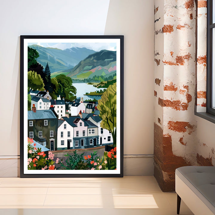 Keswick Lake District Travel Print Wall Decor Wall Art Keswick Wall Hanging Home Décor Keswick Gift Art Lovers UK Art Lover Gift Print Art