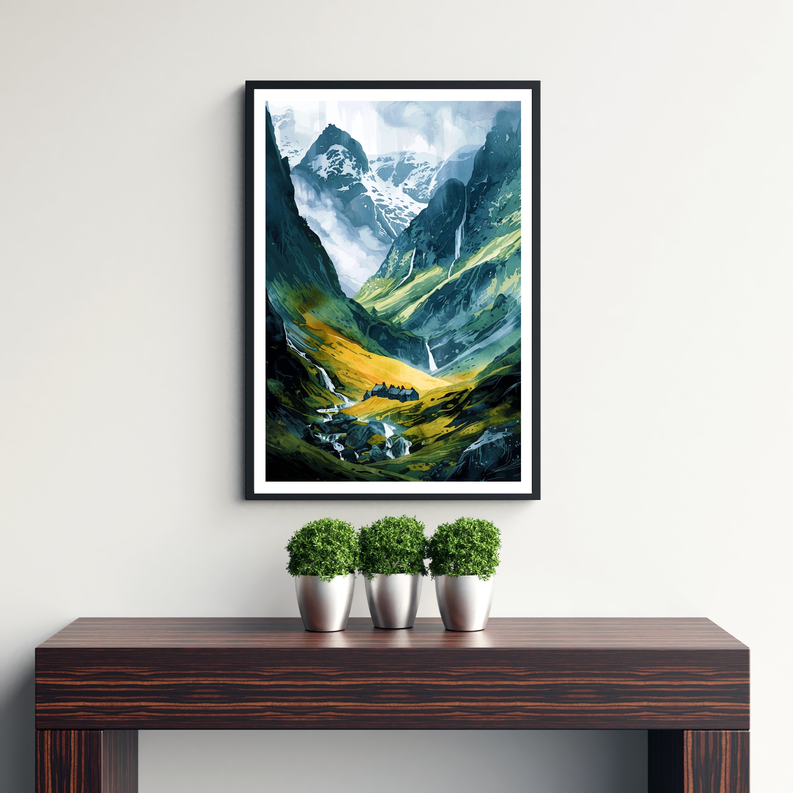 Glencoe Scotland Travel Print Wall Decor Wall Art Glencoe Wall Hanging Home Décor Glencoe Gift Art Lovers Scottish Art Lover Gift Print Art