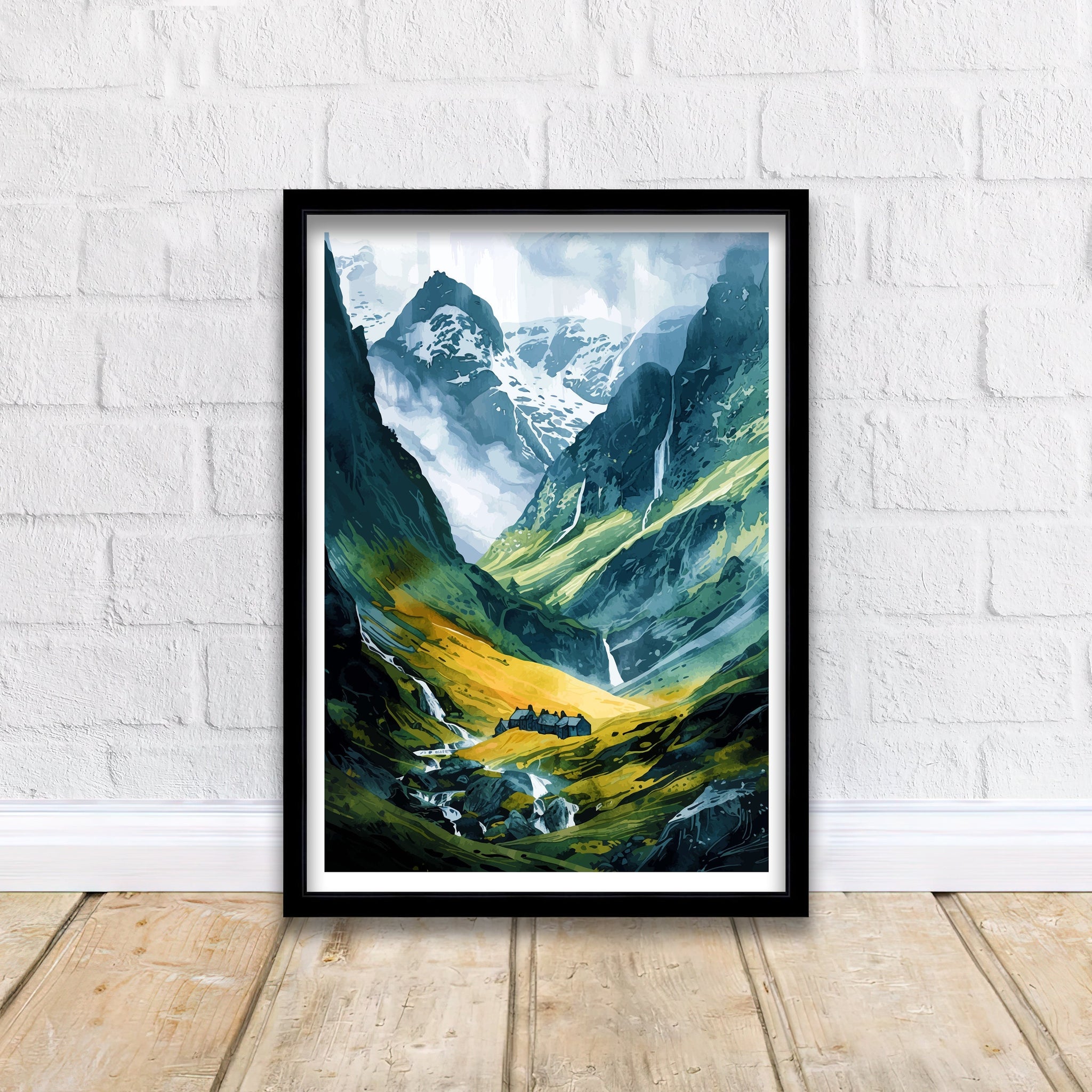 Glencoe Scotland Travel Print Wall Decor Wall Art Glencoe Wall Hanging Home Décor Glencoe Gift Art Lovers Scottish Art Lover Gift Print Art