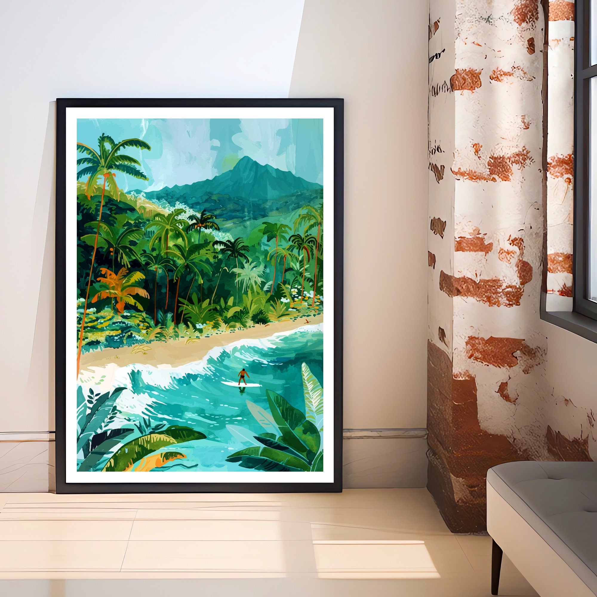 Hawaii Travel Print Wall Decor Wall Art Hawaii Wall Hanging Home Décor Hawaii Gift Art Lovers Hawaiian Art Lover Gift Print Art