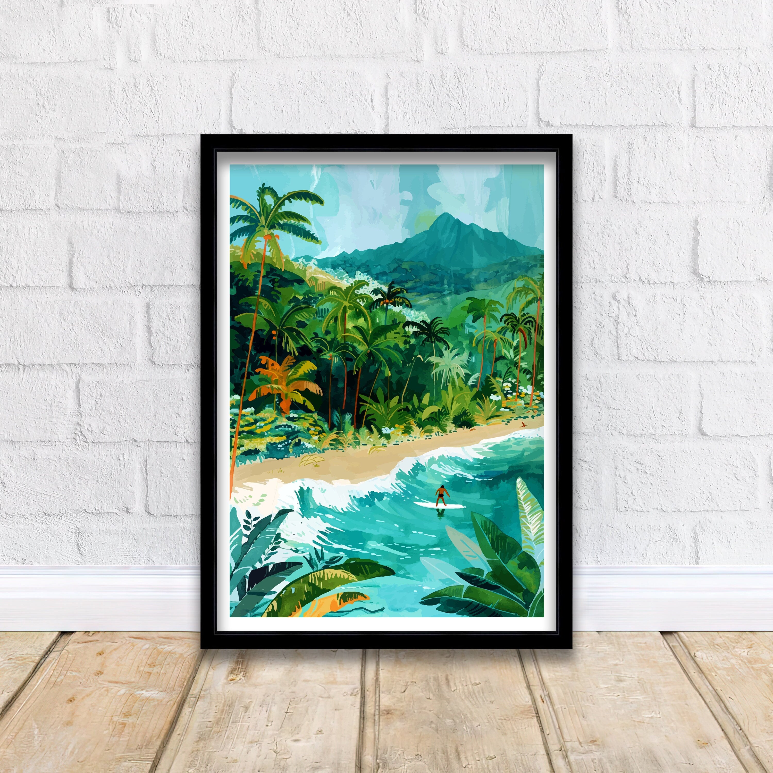 Hawaii Travel Print Wall Decor Wall Art Hawaii Wall Hanging Home Décor Hawaii Gift Art Lovers Hawaiian Art Lover Gift Print Art