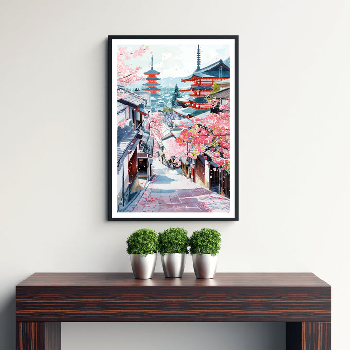 Kyoto Japan Travel Print Kyoto Wall Decor Kyoto Poster Japan Travel Prints Kyoto Art Print Kyoto Illustration Kyoto Wall Art