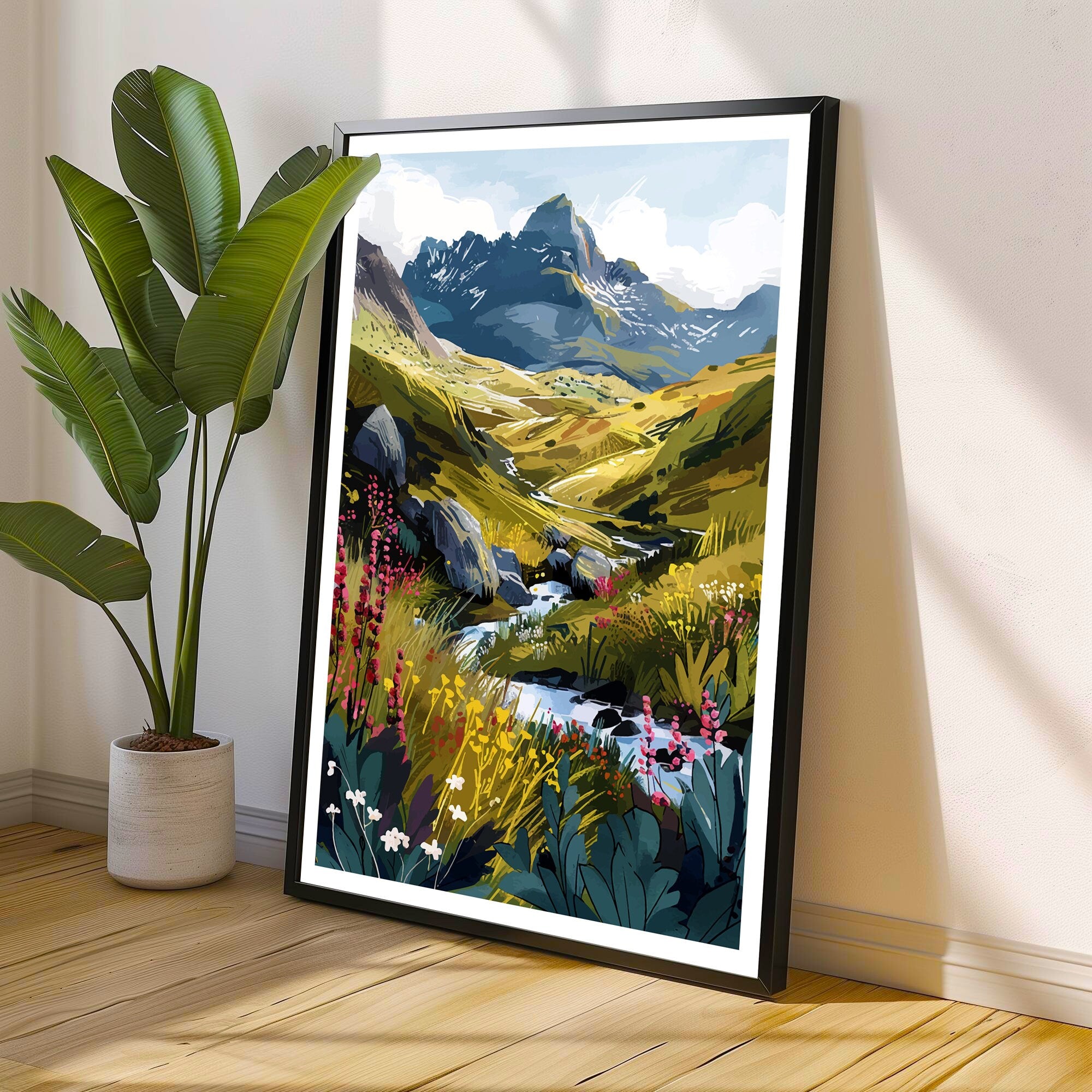 Snowdonia Wales Travel Poster