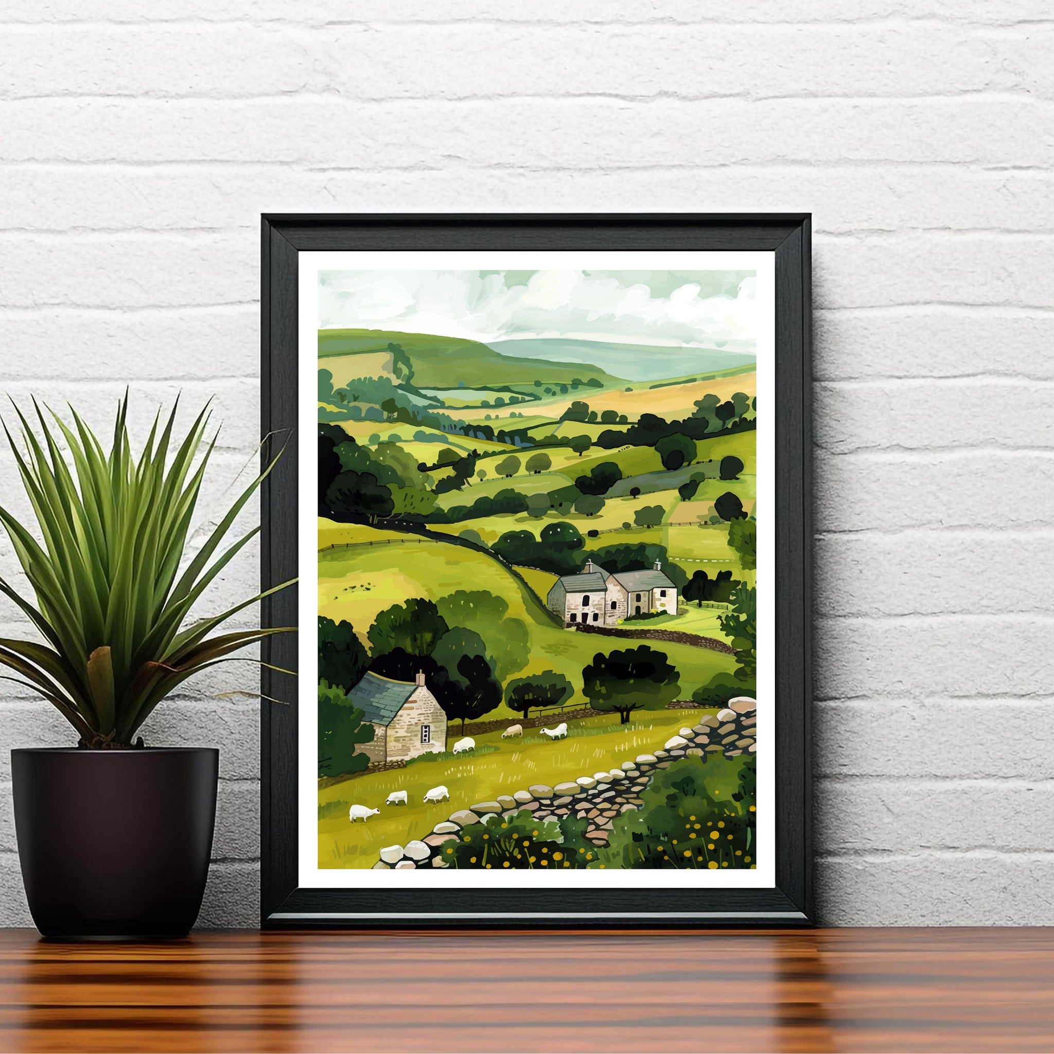 Yorkshire Dales Travel Print Wall Decor Wall Art Yorkshire Dales Wall Hanging Home Décor Yorkshire Dales Gift Art Lovers British Art Lover