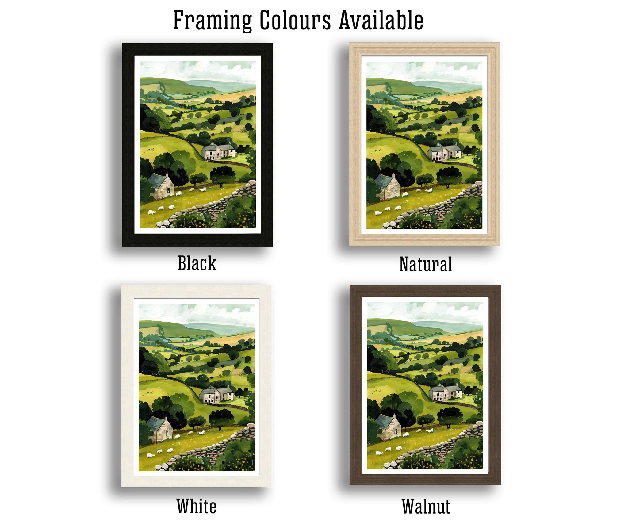 Yorkshire Dales Travel Print Wall Decor Wall Art Yorkshire Dales Wall Hanging Home Décor Yorkshire Dales Gift Art Lovers British Art Lover