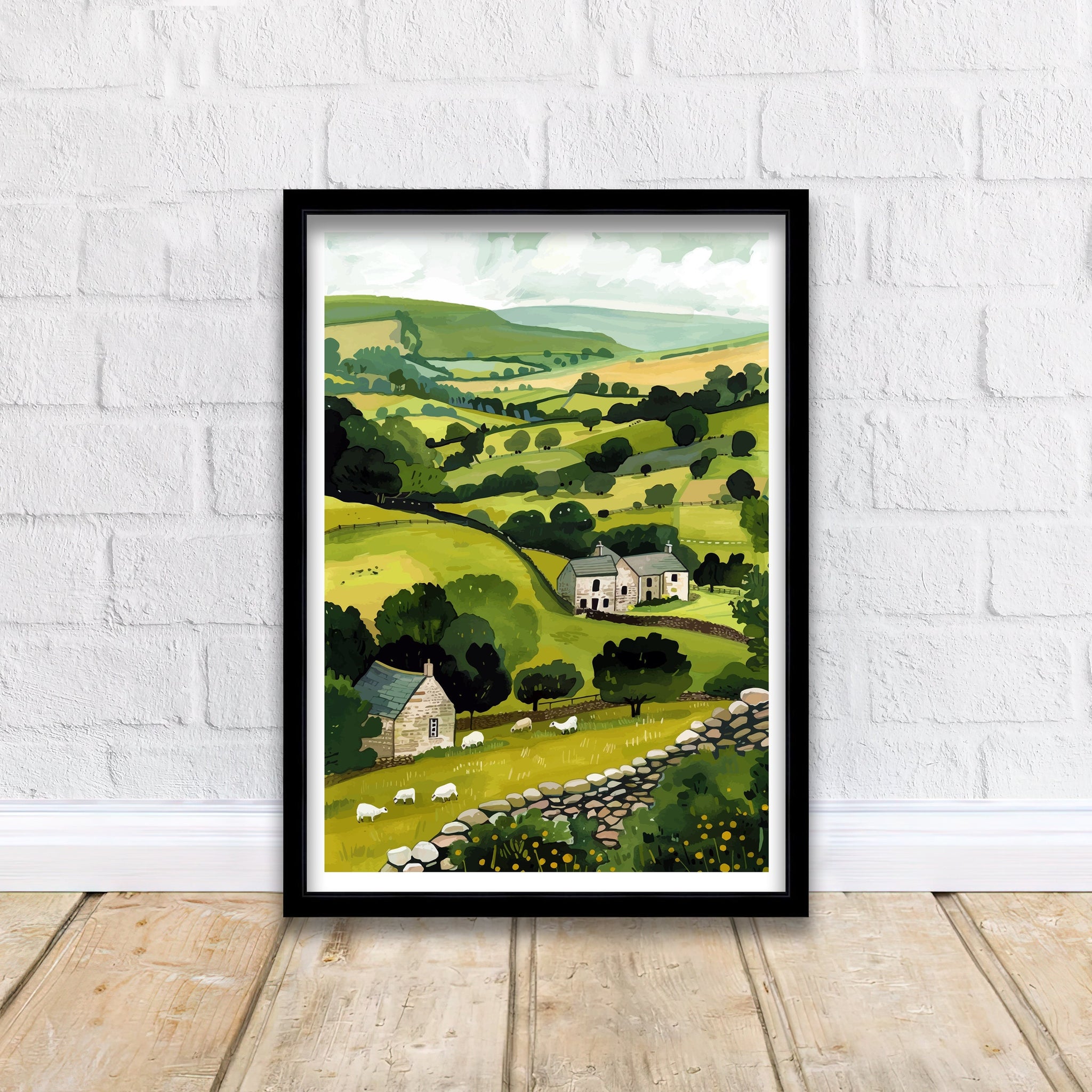 Yorkshire Dales Travel Print Wall Decor Wall Art Yorkshire Dales Wall Hanging Home Décor Yorkshire Dales Gift Art Lovers British Art Lover