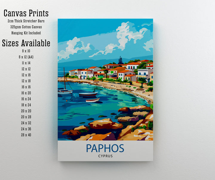 Paphos Cyprus Travel Print Wall Decor Wall Art Paphos Wall Hanging Home Décor Paphos Gift Art Lovers Cypriot Art Lover Gift Print Art