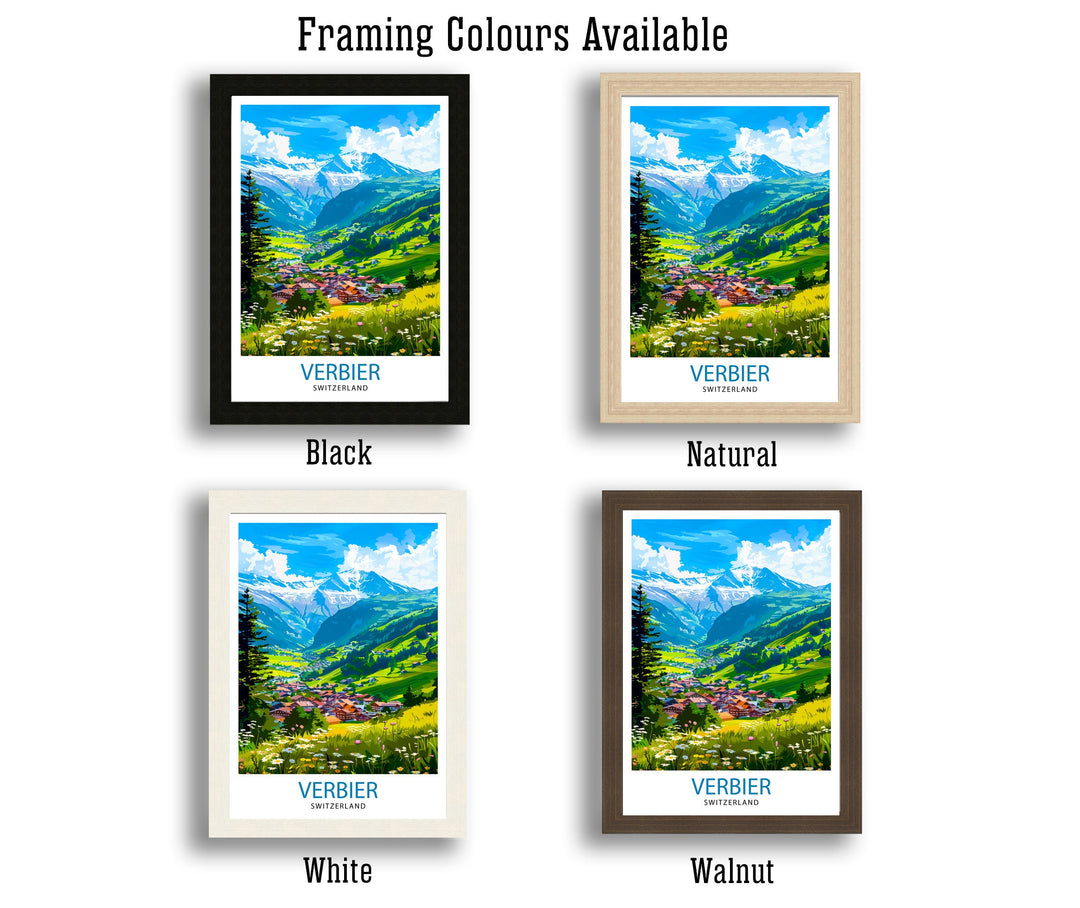 Verbier Switzerland Summer Travel Print Wall Decor Wall Art Verbier Wall Hanging Home Décor Verbier Gift Art Lovers Swiss Art Lover