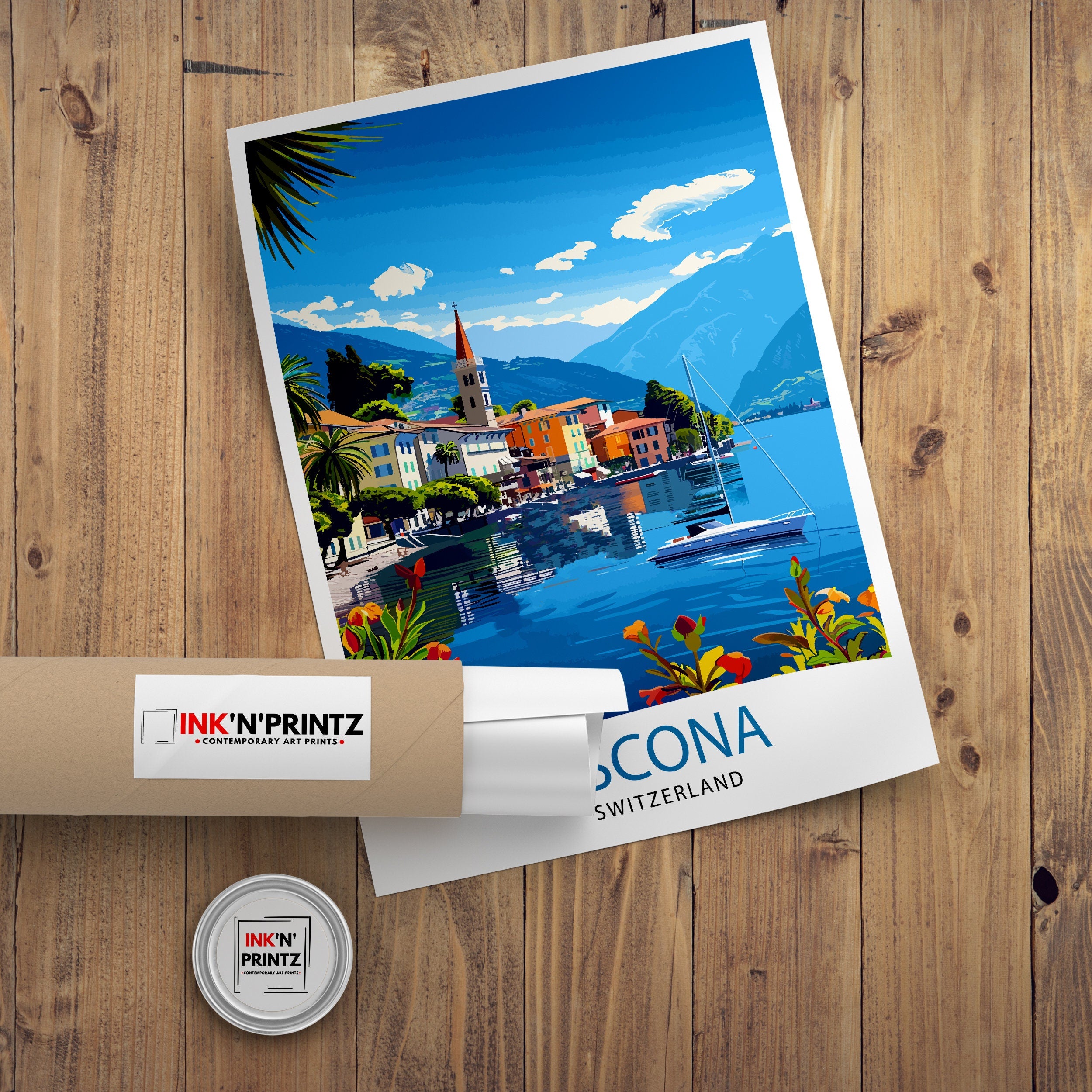 Ascona Switzerland Travel Print Wall Decor Wall Art Ascona Wall Hanging Home Décor Ascona Gift Art Lovers Swiss Art Lover Gift Print Art