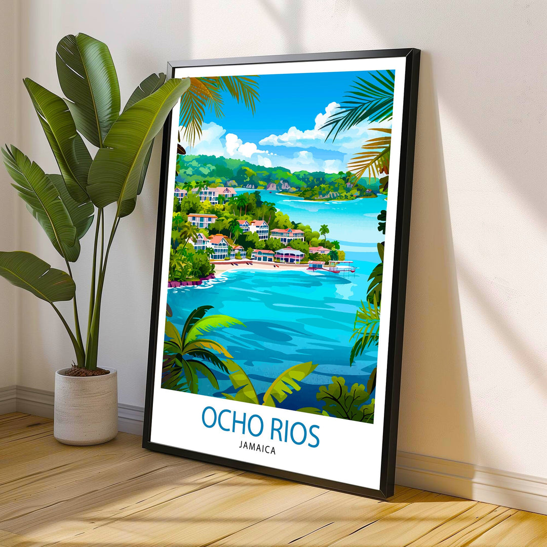 Ocho Rios Jamaica Travel Print Wall Decor Wall Art Ocho Rios Wall Hanging Home Décor Ocho Rios Gift Art Lovers Jamaican Art Lover Gift