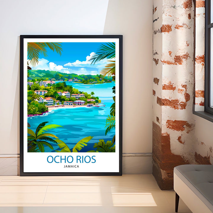 Ocho Rios Jamaica Travel Print Wall Decor Wall Art Ocho Rios Wall Hanging Home Décor Ocho Rios Gift Art Lovers Jamaican Art Lover Gift