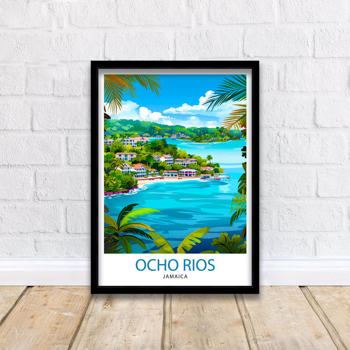 Ocho Rios Jamaica Travel Print Wall Decor Wall Art Ocho Rios Wall Hanging Home Décor Ocho Rios Gift Art Lovers Jamaican Art Lover Gift