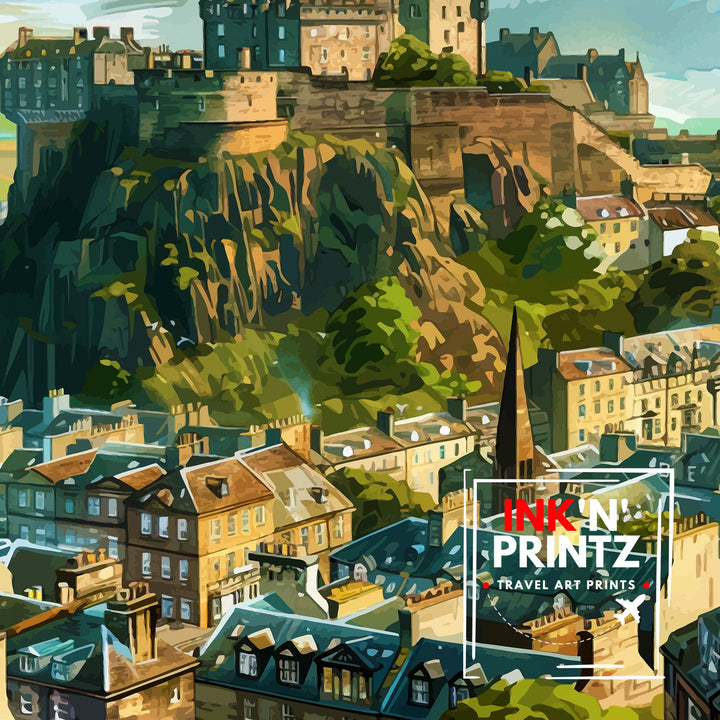 Edinburgh Scotland Travel Poster