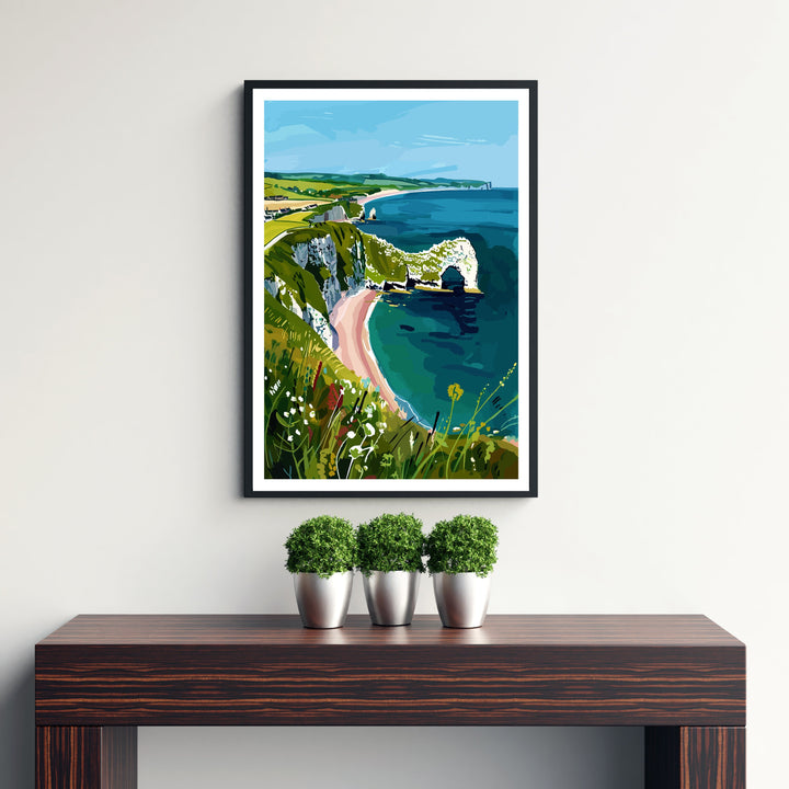 Dorset England Travel Print Wall Decor Wall Art Dorset Wall Hanging Home Décor Dorset Gift Art Lovers British Art Lover Gift Print Art