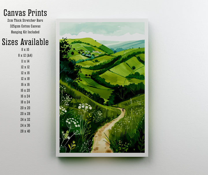 Malvern Hills England Travel Print Wall Decor Wall Art Malvern Hills Wall Hanging Home Décor Malvern Hills Gift Art Lovers British Art