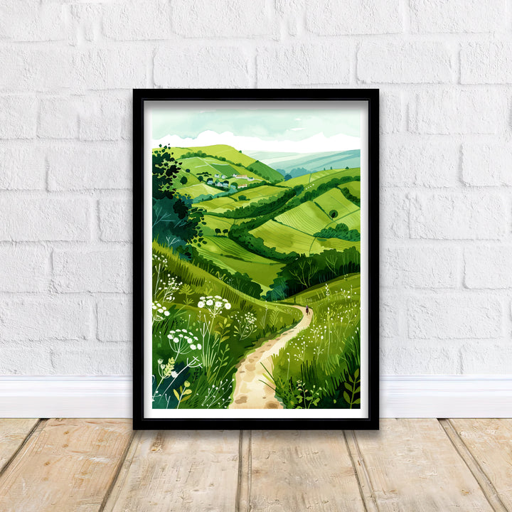 Malvern Hills England Travel Print Wall Decor Wall Art Malvern Hills Wall Hanging Home Décor Malvern Hills Gift Art Lovers British Art