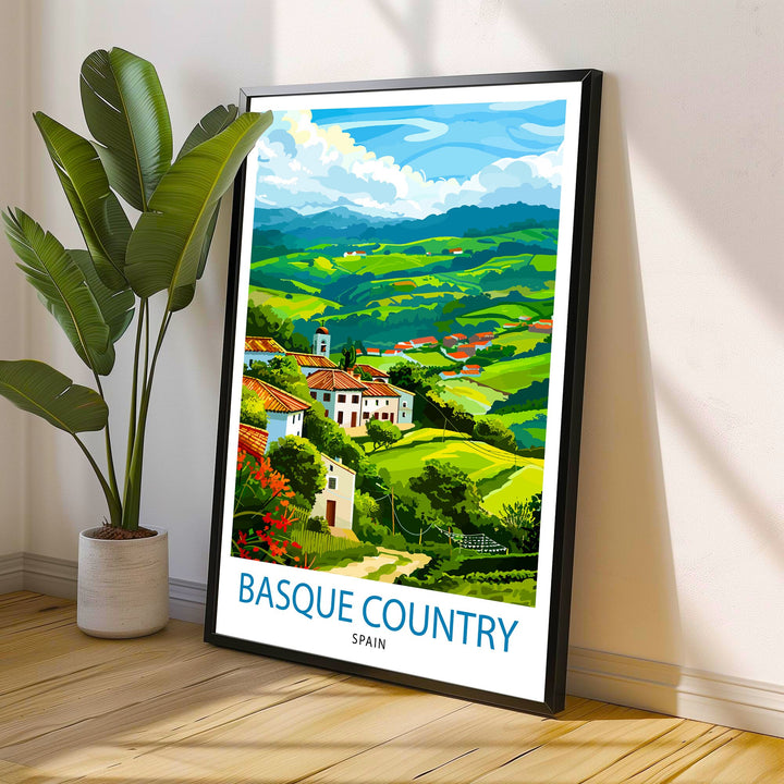 Basque Country Travel Print Wall Decor Wall Art Basque Country Wall Hanging Home Décor Basque Country Gift Art Lovers European Art Lover