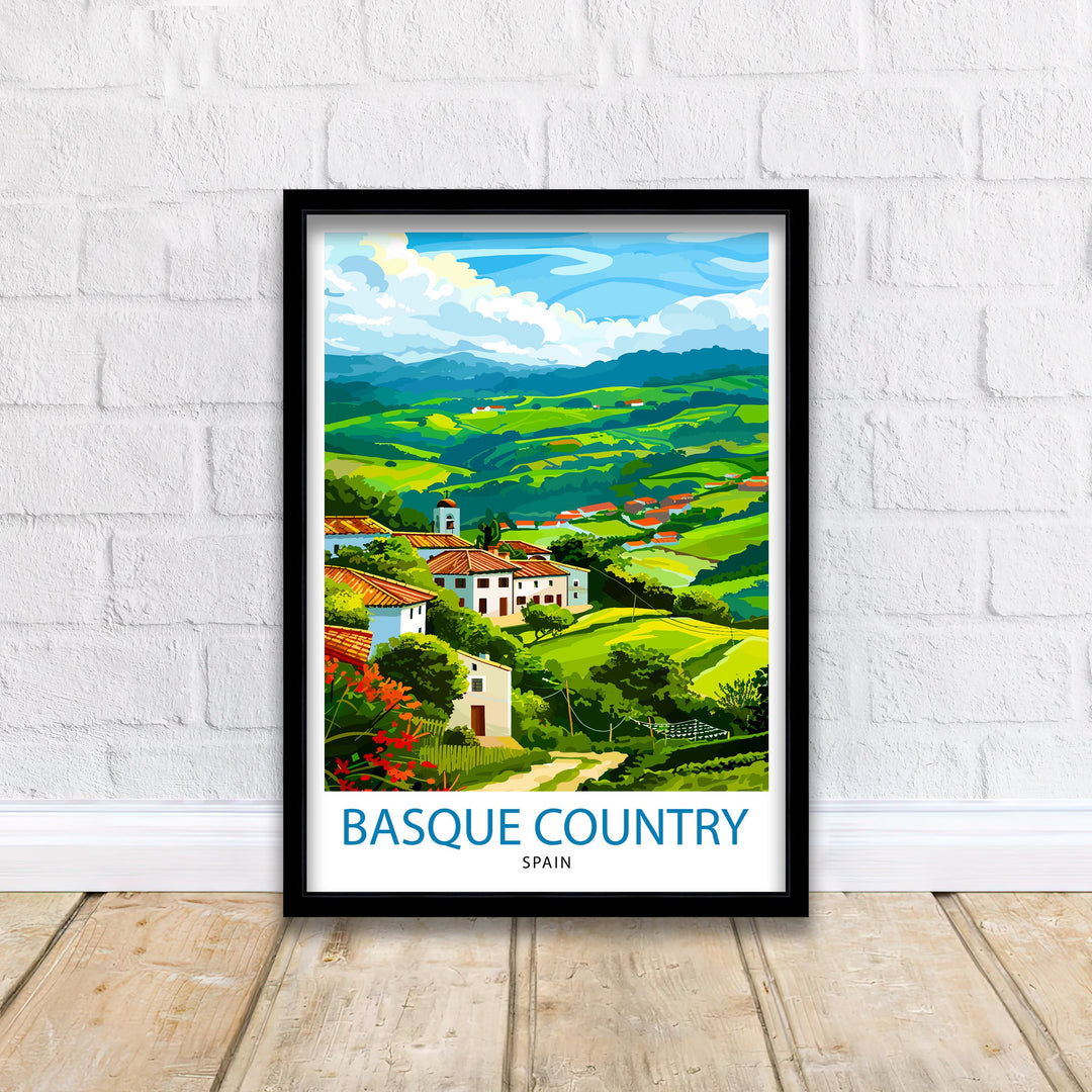 Basque Country Travel Print Wall Decor Wall Art Basque Country Wall Hanging Home Décor Basque Country Gift Art Lovers European Art Lover