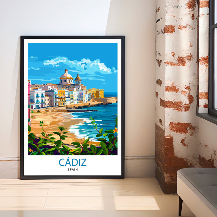 Cádiz Spain Travel Print Wall Decor Wall Art Cádiz Wall Hanging Home Décor Cádiz Gift Art Lovers Spanish Art Lover Gift Print Art