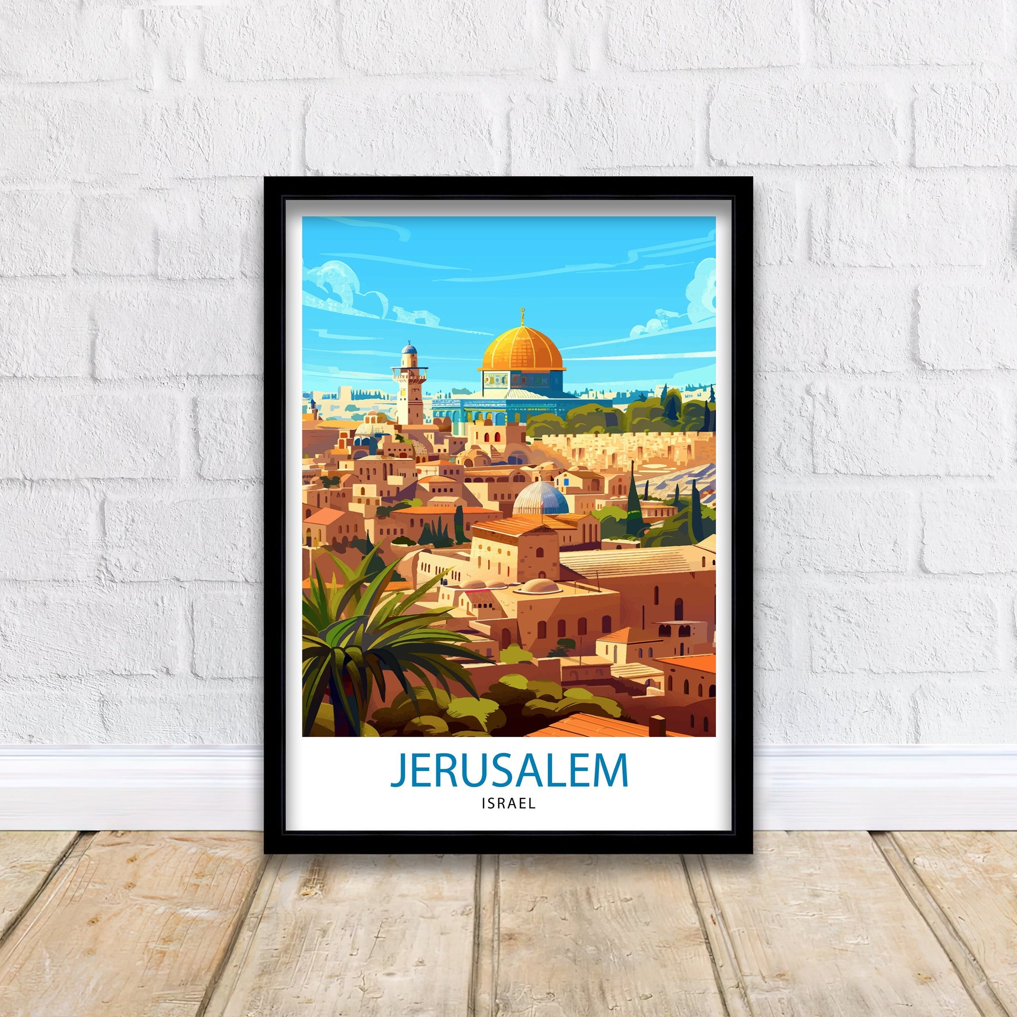 Jerusalem Israel Travel Print Wall Decor Wall Art Jerusalem Wall Hanging Home Décor Jerusalem Gift Art Lovers Israeli Art Lover Gift