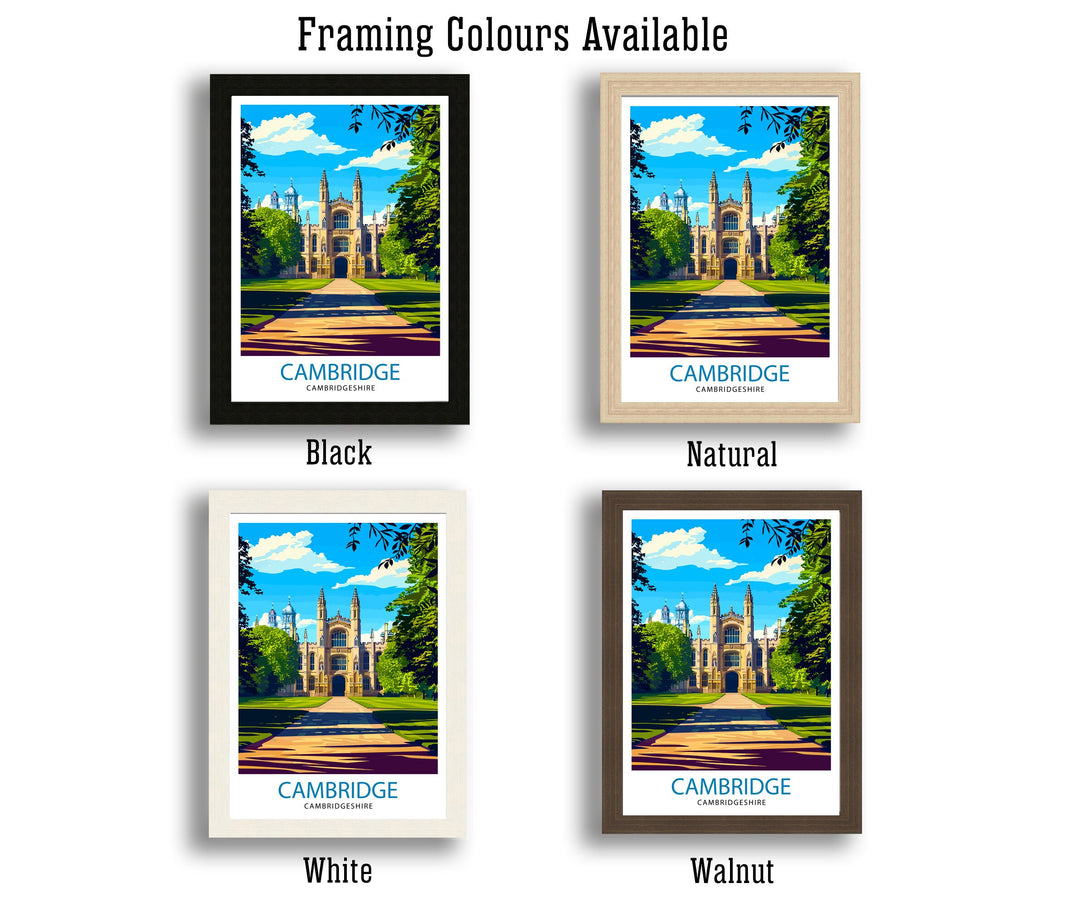 Cambridge England Travel Print Wall Decor Wall Art Cambridge Wall Hanging Home Décor Cambridge Gift Art Lovers British Art Lover Gift Print