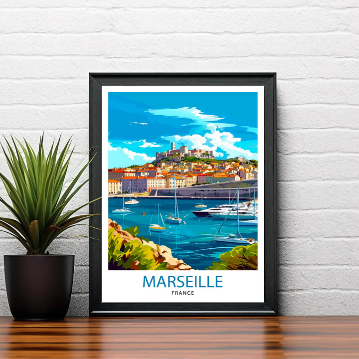 Marseille France Travel Print Wall Decor Wall Art Marseille Wall Hanging Home Décor Marseille Gift Art Lovers French Art Lover Gift