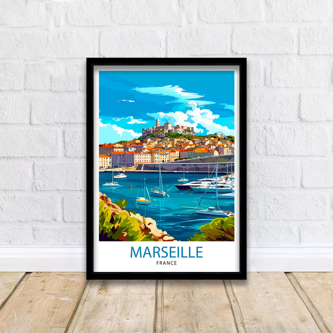 Marseille France Travel Print Wall Decor Wall Art Marseille Wall Hanging Home Décor Marseille Gift Art Lovers French Art Lover Gift