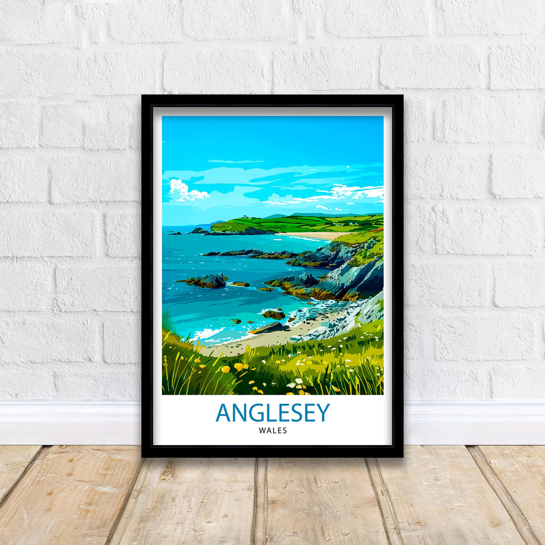 Anglesey Wales Travel Print Wall Decor Wall Art Anglesey Wall Hanging Home Décor Anglesey Gift Art Lovers Welsh Art Lover Gift Print Art