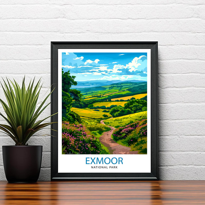 Exmoor National Park England Travel Print Wall Decor Wall Art Exmoor Wall Hanging Home Décor Exmoor Gift Art Lovers British Art Lover Gift