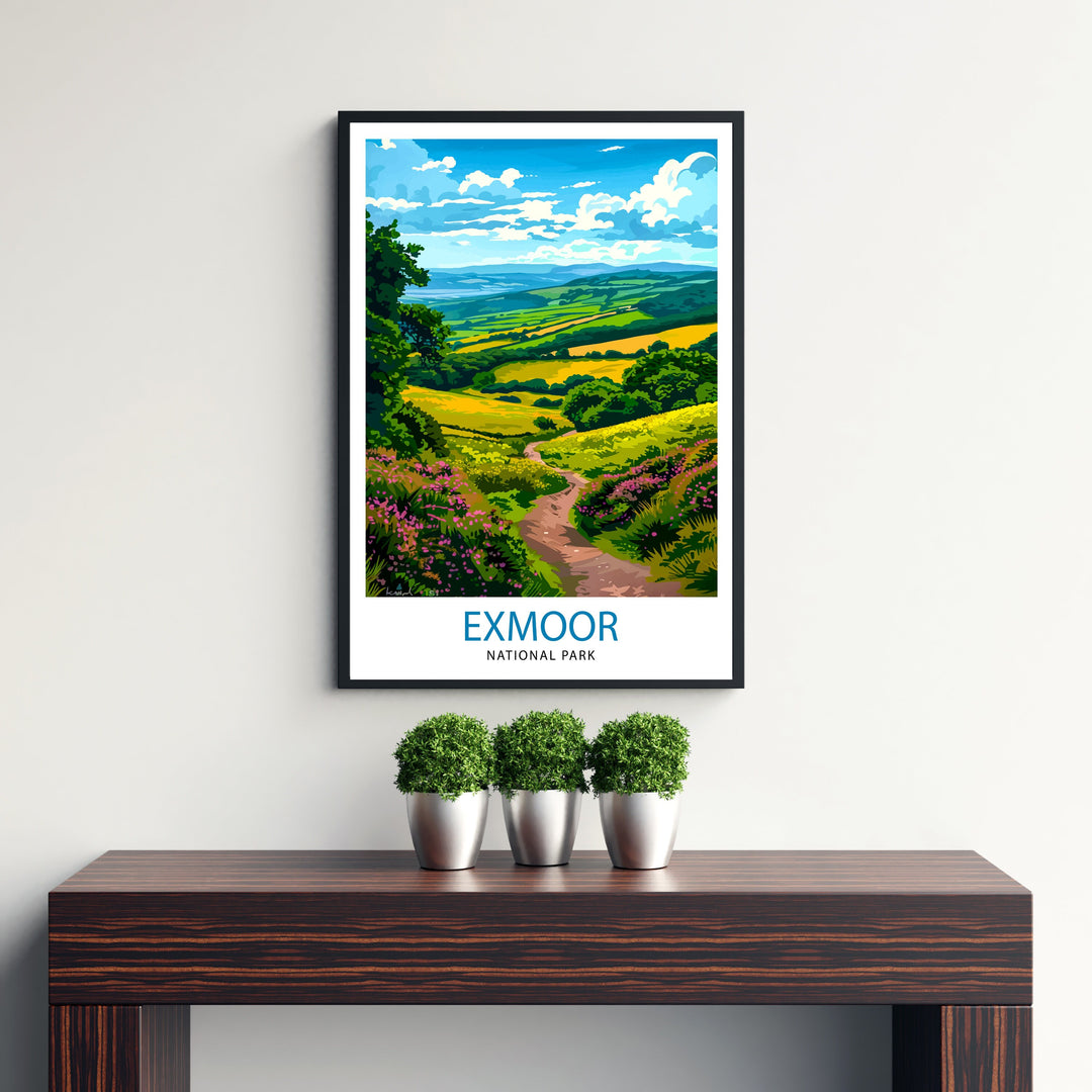 Exmoor National Park England Travel Print Wall Decor Wall Art Exmoor Wall Hanging Home Décor Exmoor Gift Art Lovers British Art Lover Gift