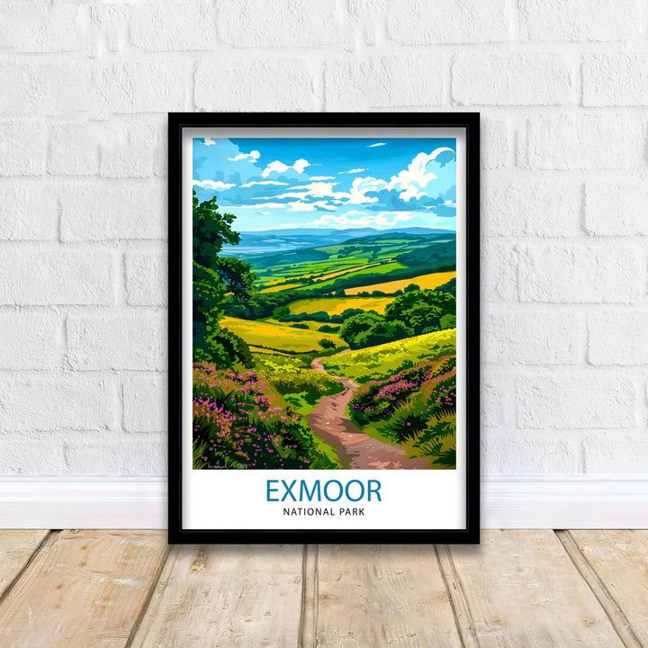 Exmoor National Park England Travel Print Wall Decor Wall Art Exmoor Wall Hanging Home Décor Exmoor Gift Art Lovers British Art Lover Gift