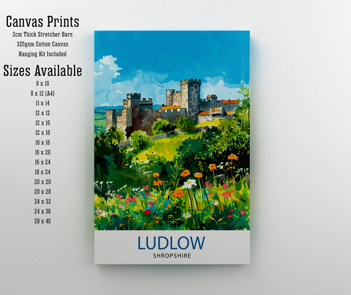 Ludlow Shropshire Travel Print Wall Decor Wall Art Ludlow Wall Hanging Home Décor Ludlow Gift Art Lovers English Art Lover Gift Print Art